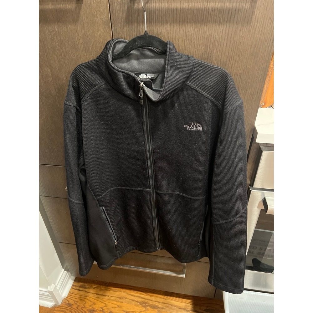 The north face black full-zip fleece jacket men's XL‎